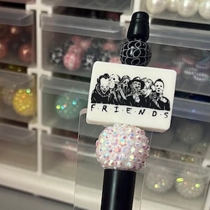 horror friends beaded pen