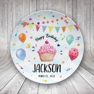 Personalized Birthday Plate For Kid, Custom Birthday Gift For Boy and Girl