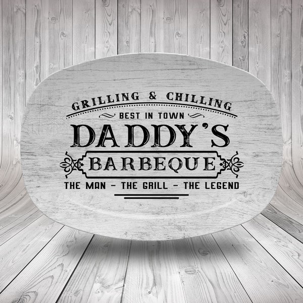 Grill Plate Father's Day Etsy
