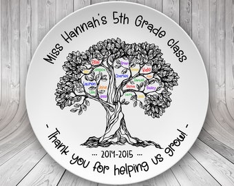 Teachers Appreciation End of School Year Graduation Class Tree Plate