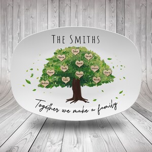 Personalized Family Tree Platter, Mother's Day Gift, Father's Day Gift, Grandparent Gift from Grandkids