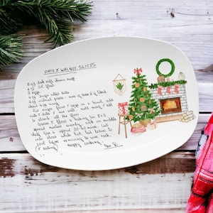 Christmas Tree Handwritten Platter, Handwriting Christmas Gifts, Christmas Decor