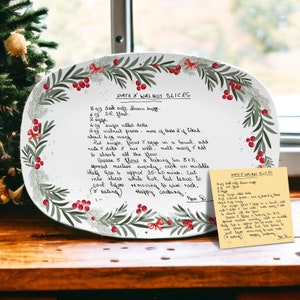 Handwritten Recipe Plate, Christmas Gift For Mom