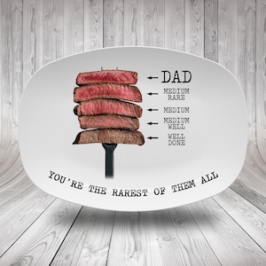 Funny Serving Platter For Dad, Father's Day Gift, BBQ Grilling Plate, Barbecue Platter For Dad