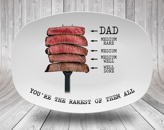 Funny Serving Platter For Dad, Father's Day Gift, BBQ Grilling Plate, Barbecue Platter For Dad