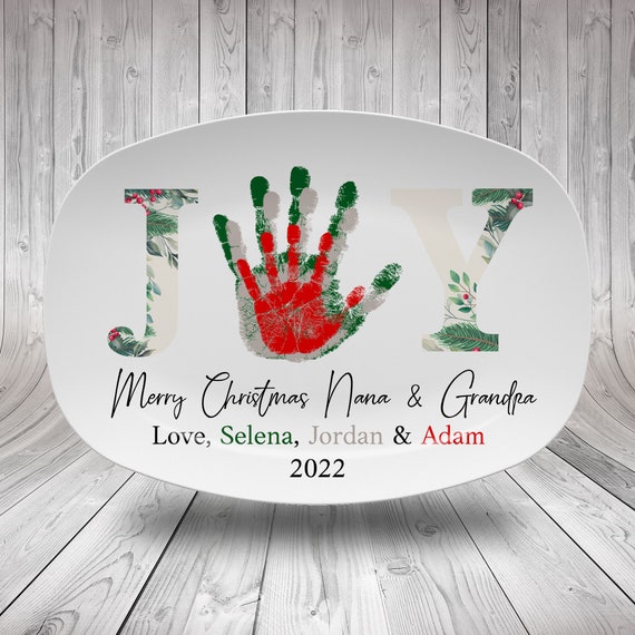 Family Handprint Kit, DIY Makes Father's Day Handwritten and Hand-Painted Gifts, DIY Craft Keepsake Wooden Frame, Wooden Decorations, and Wooden