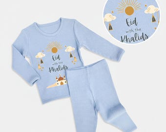 Pigiama di lusso per bambini Eid e Ramadan / Set da salotto unisex a coste