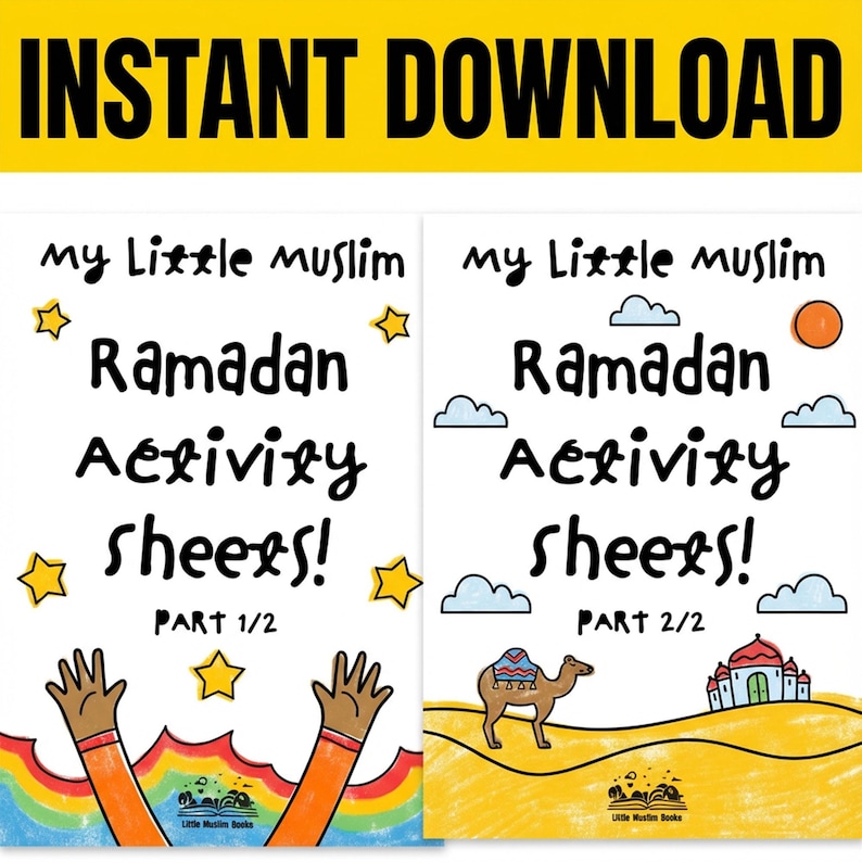 Ramadan Activity Book for Kids (Ages 4-12) | 30 Page Digital Download image 1