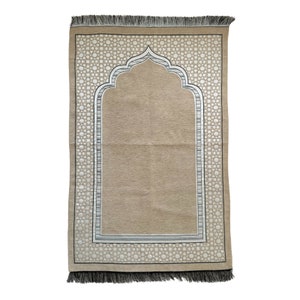 Alfombra de oración de viaje beige para adultos
