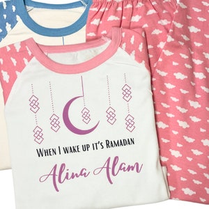 Personalisiert Wenn ich aufwache, ist es Ramadan Pyjamas Eid Ramadan Pyjamas Islamisches Geschenk
