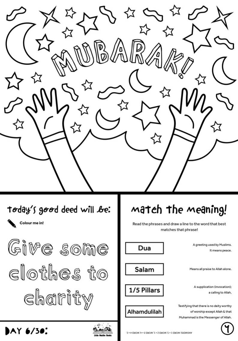Ramadan Activity Book for Kids (Ages 4-12) | 30 Page Digital Download image 9