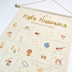 Personalised Ramadan Calendar | Adventure Theme | Kids Countdown Canvas | Islamic Gift image 8