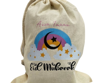 Personalised Eid Sack with Rainbow Design