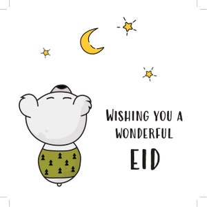 Carta Eid / Carta Eid per bambini / Regali Eid per bambini / Regali Eid Mubarak per famiglia e amici / Regali Eid / Regali Eid