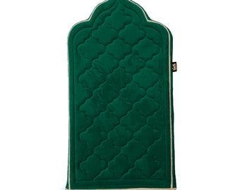 Tappetino da preghiera per bambini verde smeraldo / Lusso / Diamante / Personalizzato / Tappetino da preghiera per bambini / Tappetino per Salah per bambini / Regali per bambini / Bambini / Tappetino per Namaz