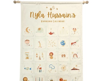 Personalised Ramadan Calendar | Adventure Theme | Canvas