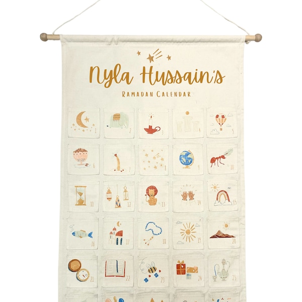 Personalised Ramadan Calendar | Adventure Theme | Canvas