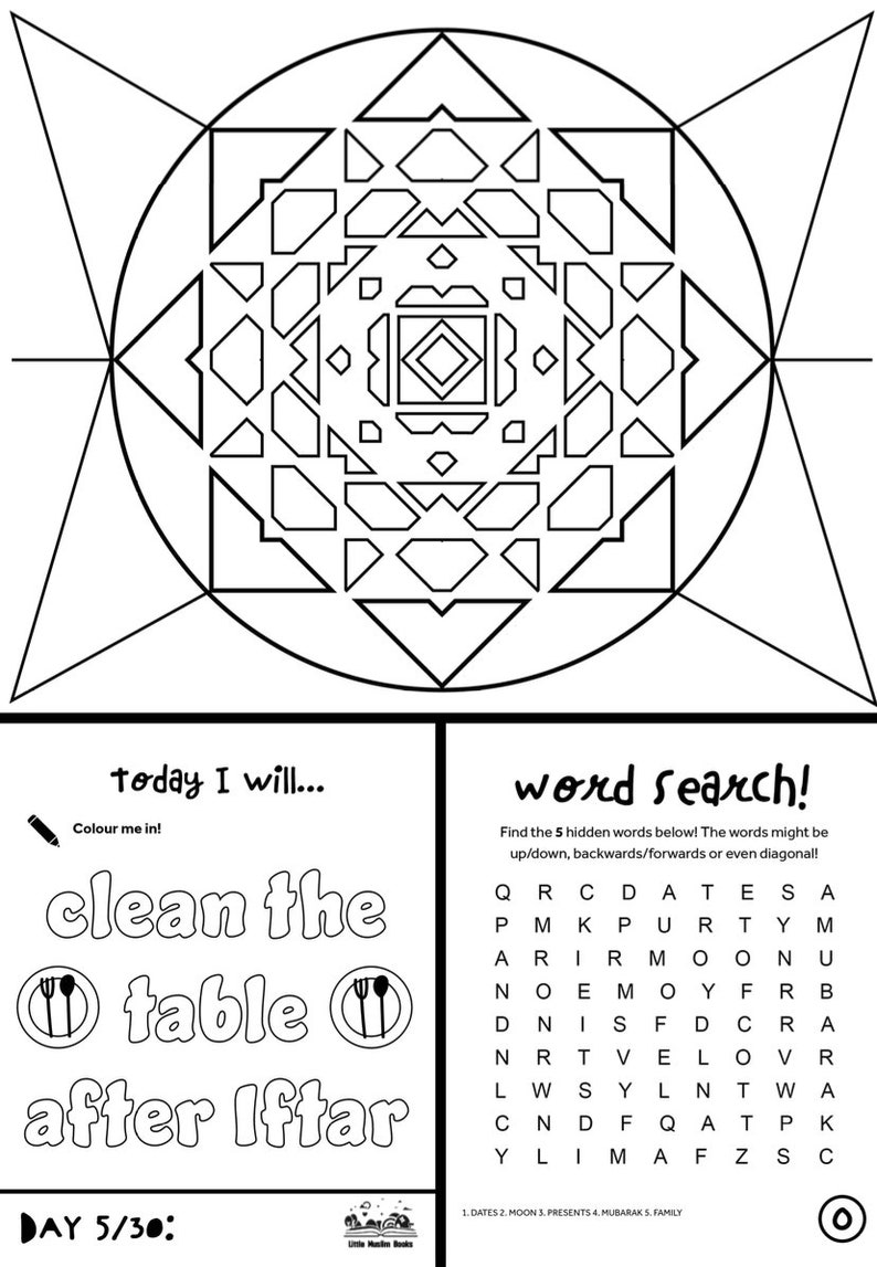 Ramadan Activity Book for Kids (Ages 4-12) | 30 Page Digital Download image 8