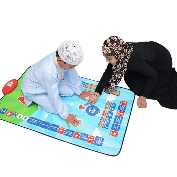 Educational Interactive Prayer Mat | Prayer Mat For Children Adults And New Muslim Reverts