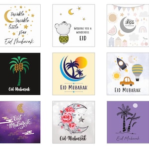 Carte Eid Mubarak / Confezione da 13 / Carte Eid per bambini / Regali Eid per bambini / Regali Eid Mubarak per famiglia e amici / Regali Eid / Regali Eid