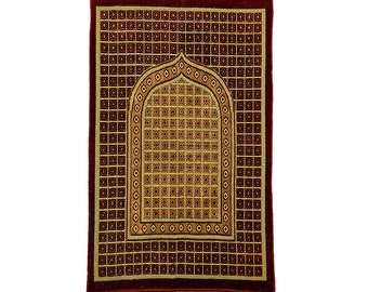Traditional print prayer mat | red