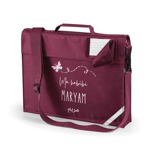 Cartable personnalisé Madrasah avec motif papillon
