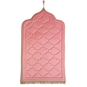 Adults Blush Pink Prayer Mat | Luxury | Diamond Design | Personalised