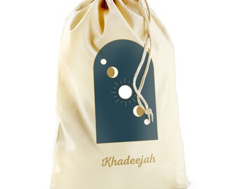 Personalised Eid Sack with Inspirational Art Moon Phases