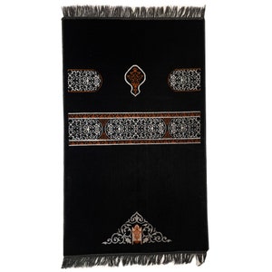 Traditional Kaaba black prayer mat