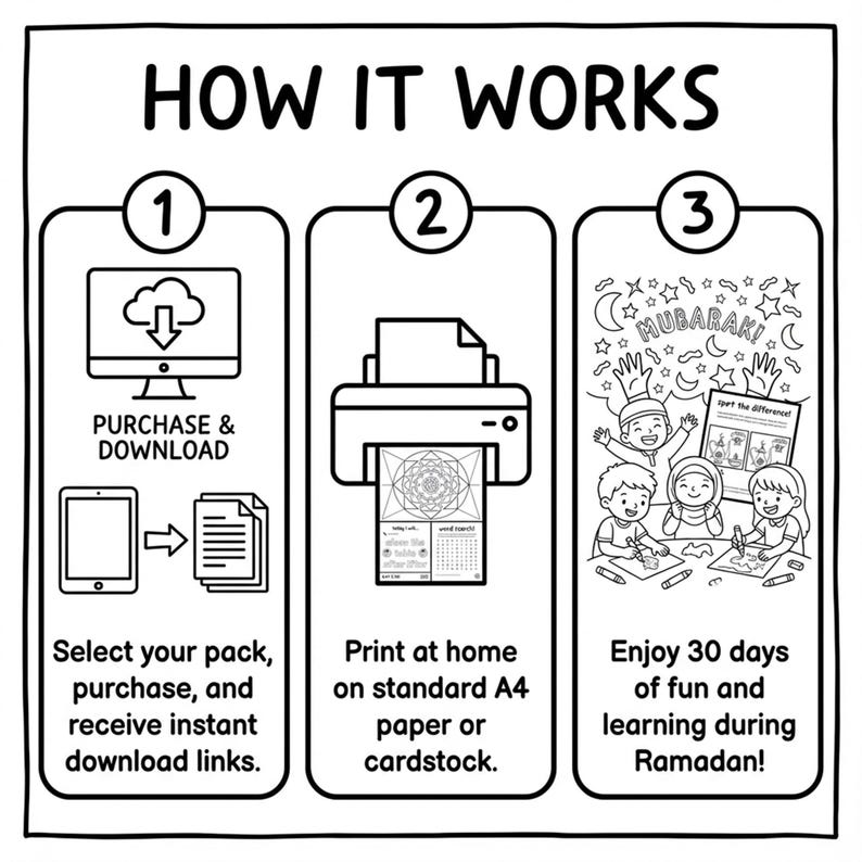 Ramadan Activity Book for Kids (Ages 4-12) | 30 Page Digital Download image 13