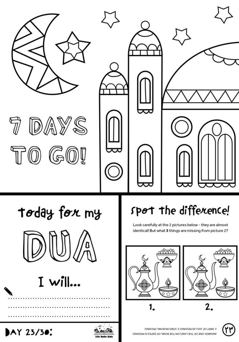 Ramadan Activity Book for Kids (Ages 4-12) | 30 Page Digital Download image 11
