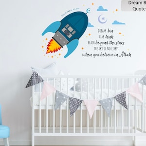 Personalised Rocket wall sticker