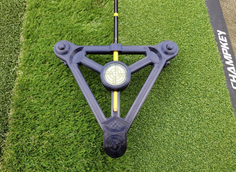 Adjustable Stand with Spirit Level and Alignment Stick Hole for Garmin R10 Golf Launch Monitor image 2