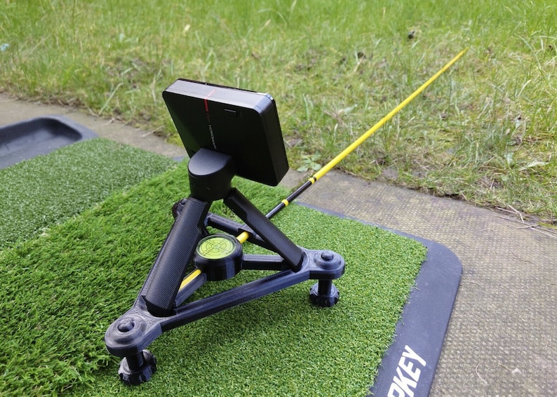 Adjustable Stand with Spirit Level and Alignment Stick Hole for Garmin R10 Golf Launch Monitor image 8