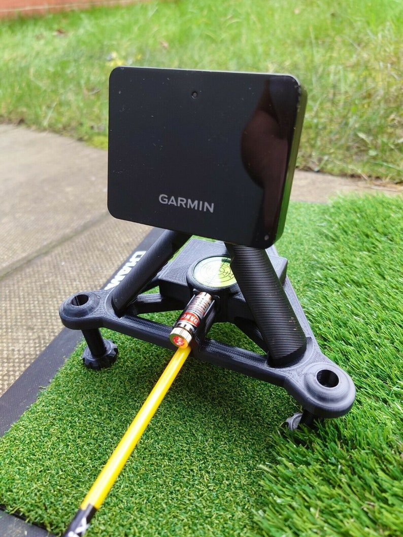 Support laser Garmin R10 avec niveau et trou pour bâtons d'alignement pour moniteur de lancement de golf style 2 image 2