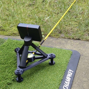 Adjustable Stand with Spirit Level and Alignment Stick Hole for Garmin R10 Golf Launch Monitor image 1