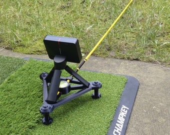 Adjustable Stand with Spirit Level and Alignment Stick Hole for Garmin R10 Golf Launch Monitor