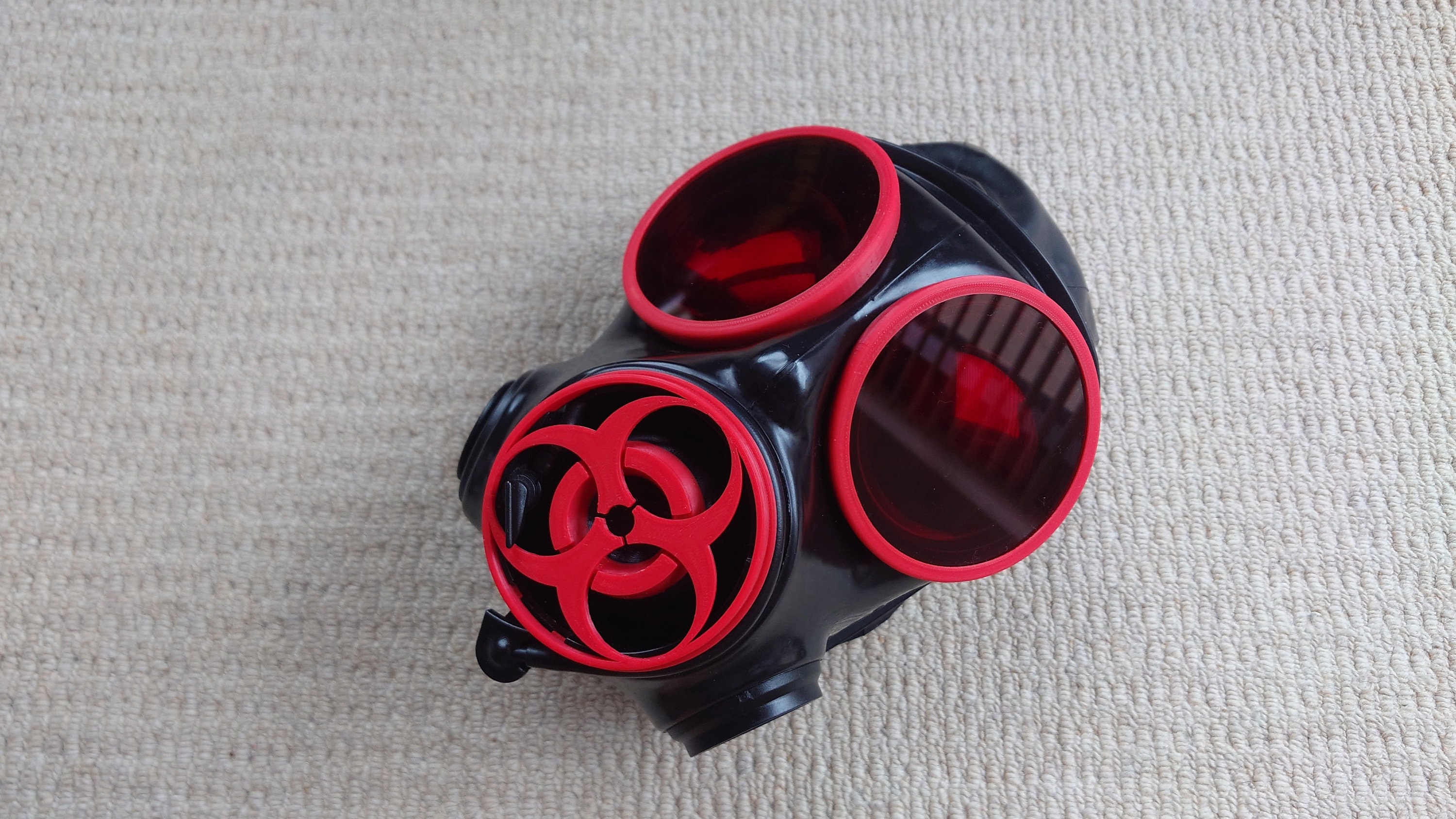 S10 FMJ08 ガスマスク フィルターレンズ マルチカラー ブラック レッド