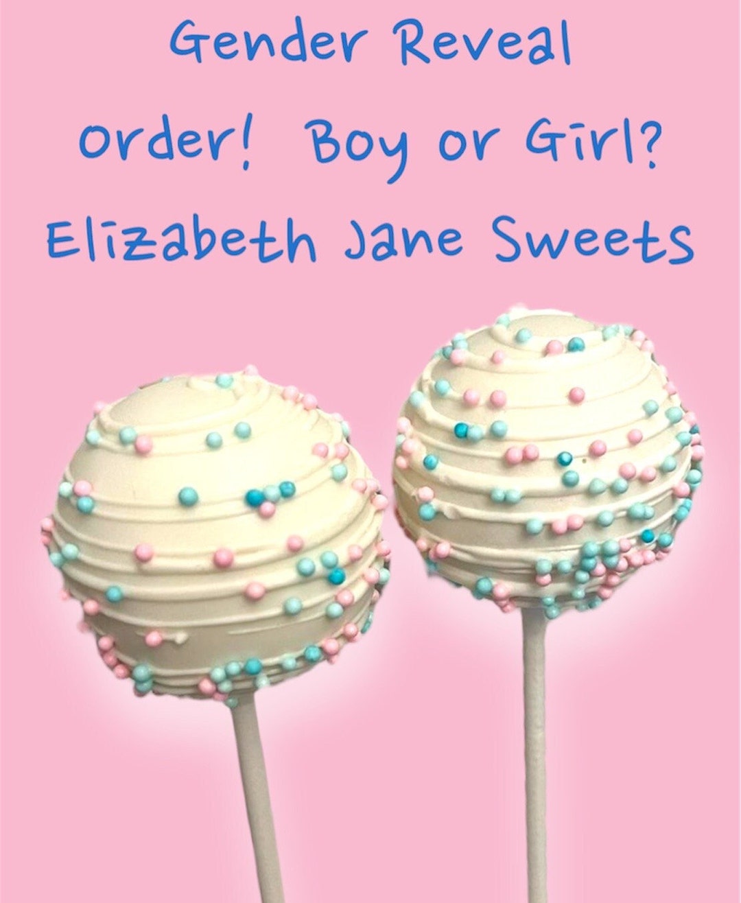 Sweet Surprises Gender Reveal Cake Pops - Etsy