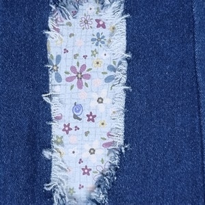 Garden Of Flowers Patch - iron on patch for jeans - easy to apply patch - jean repair - fabric patches - handmade - Patch for jeans