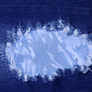 Denim Cloud Stretchy Patch - iron on patch for jeans - easy to apply patch - fabric patches - handmade - knee patch - Patch for jeans