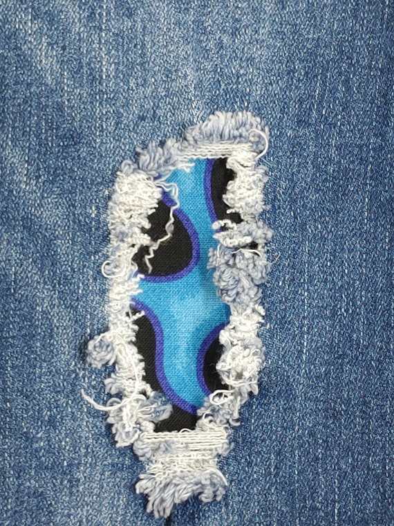 Blue Flame Fire Patch, Iron on Patches for Jeans, Easy to Apply Patch, Jean  Repair, Fabric Patches, Handmade 