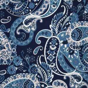 Stretchy Blue Paisley Patch, iron on patches for jeans, easy to apply patch, jean repair, fabric patches, handmade