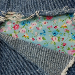 Spring Floral Patch, iron on patches for jeans, easy to apply patch, jean repair, fabric patches, handmade