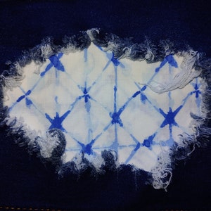 Dreamy Blue Patch, iron on patches for jeans, easy to apply patch, jean repair, fabric patches, handmade