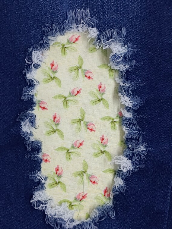 Parches Jeans Rotos Con Encaje Parches Termoadhesivos Parches En