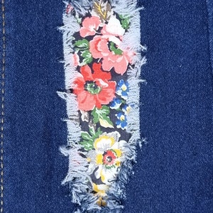 Floral Bouquet Patch - iron on patch for jeans - easy to apply patch - jean repair - fabric patches - handmade - Patch for jeans