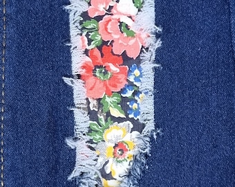 Parche de ramo floral - parche termoadhesivo para jeans - parche fácil de aplicar - reparación de jeans - parches de tela - hecho a mano - Parche para jeans