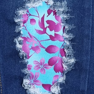 Beauty In Bloom Patch, iron on patches for jeans, easy to apply patch, jean, fabric patches, handmade repair