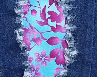 Parche Beauty In Bloom, parches termoadhesivos para jeans, parches fáciles de aplicar, parches para jeans, parches de tela, reparación hecha a mano